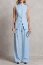 Candela Sleeveless Wide Leg Trouser Set_13