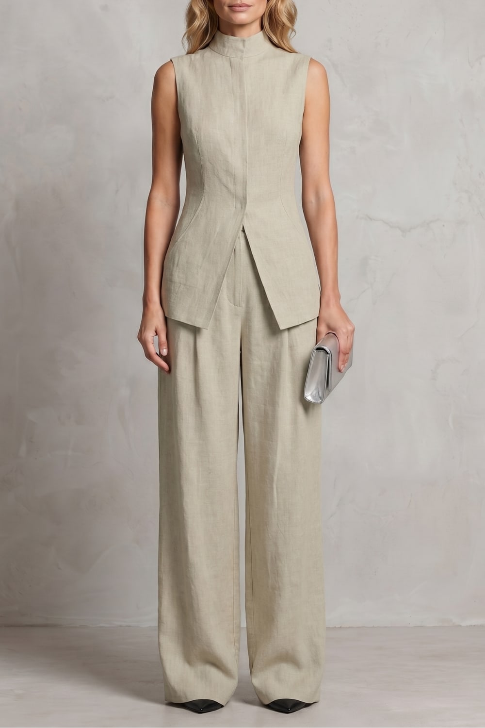 Candela Sleeveless Wide Leg Trouser Set_15