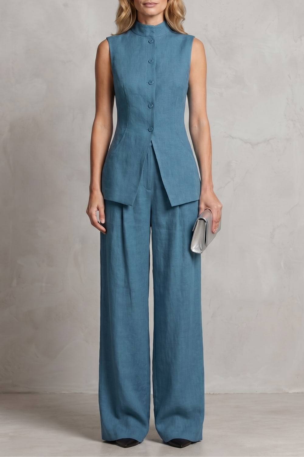 Candela Sleeveless Wide Leg Trouser Set_7