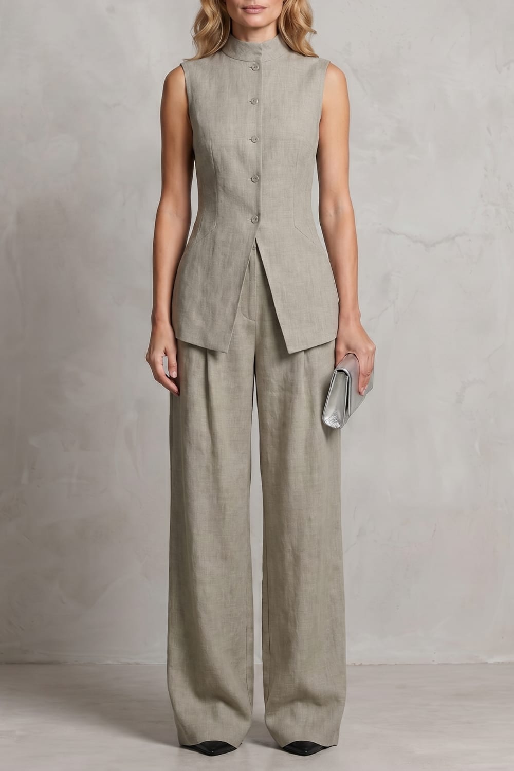 Candela Sleeveless Wide Leg Trouser Set_9