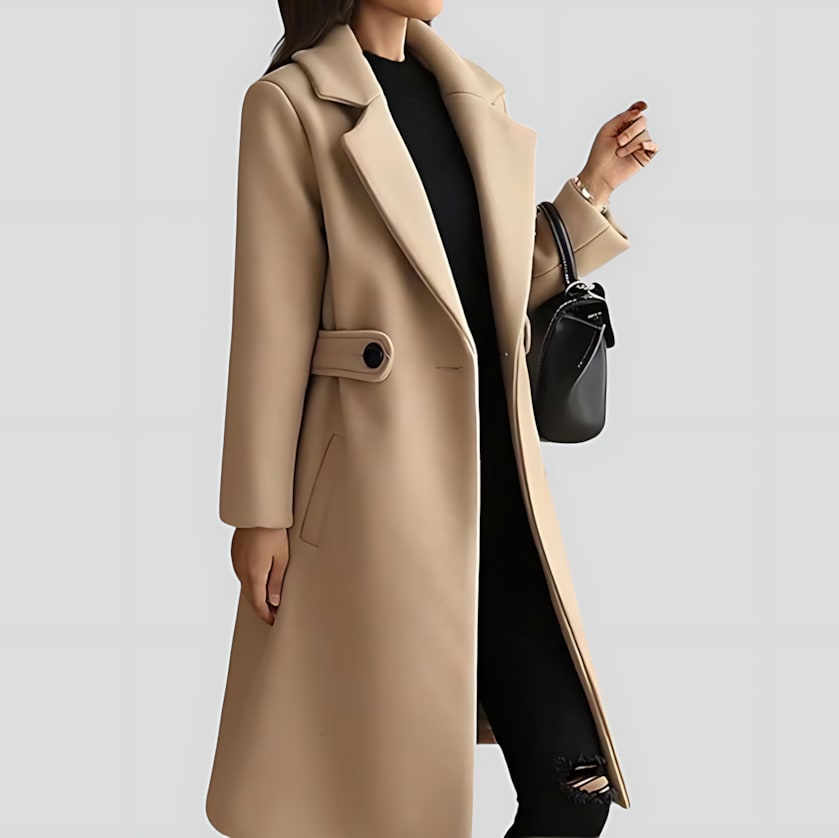 Anke Notched Lapel Longline Coat_3