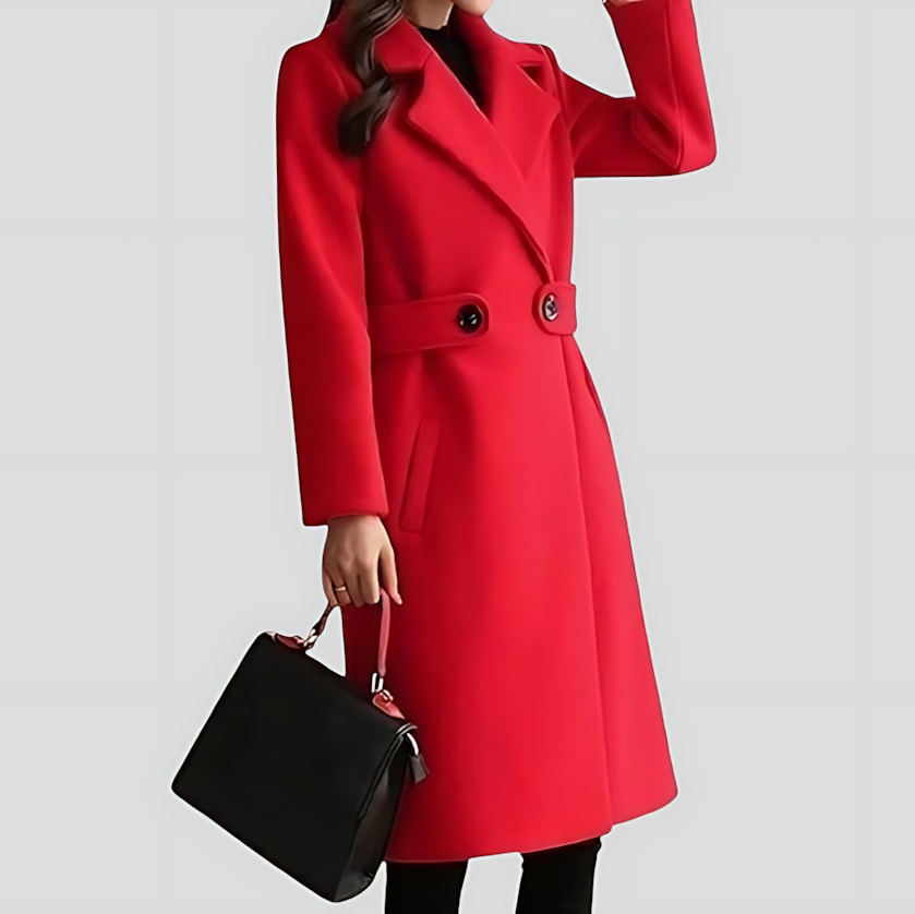 Anke Notched Lapel Longline Coat_7