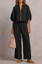 Jimena Zip Front Wide Leg Trouser Set_11
