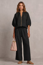 Jimena Zip Front Wide Leg Trouser Set_12