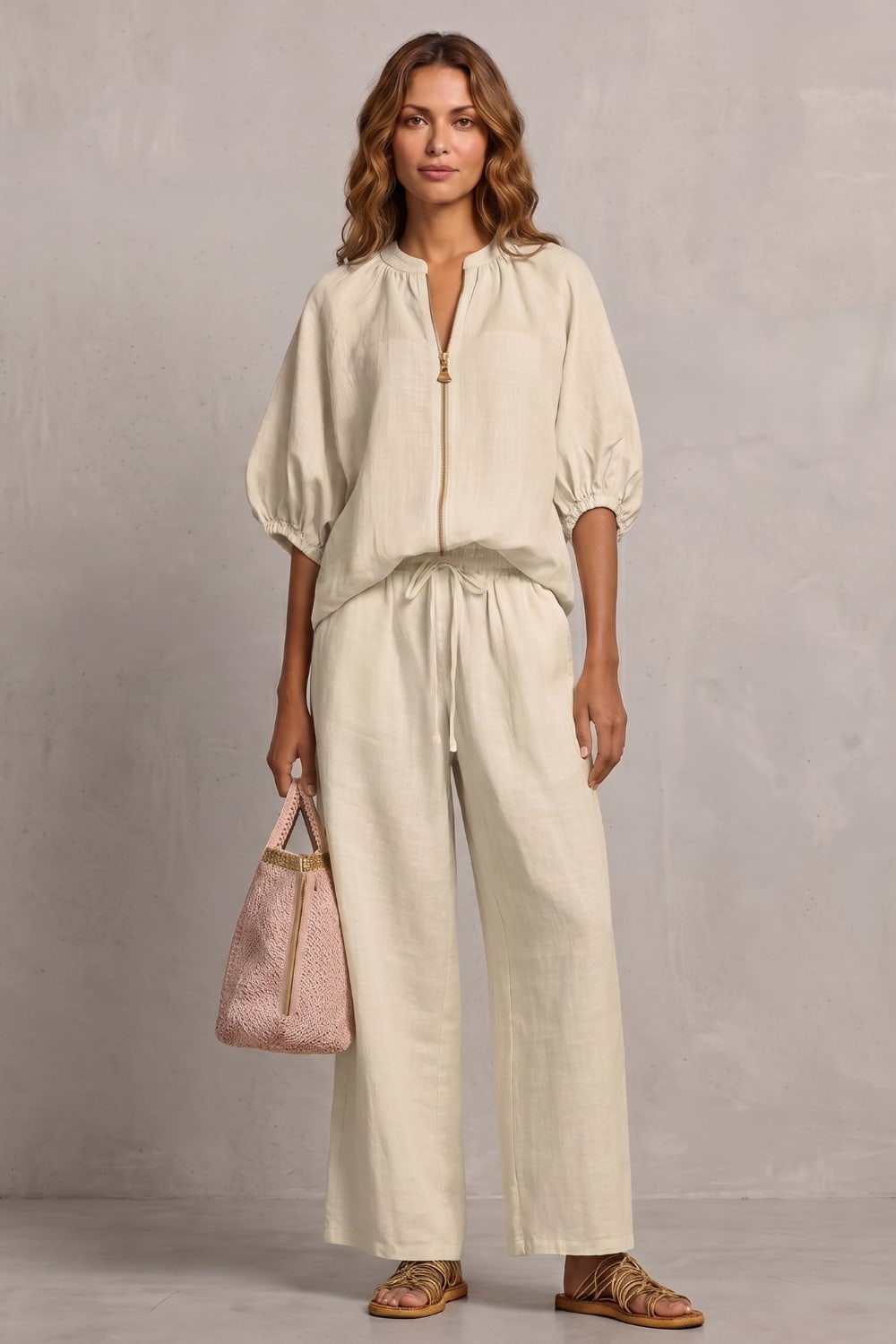 Jimena Zip Front Wide Leg Trouser Set_20
