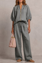 Jimena Zip Front Wide Leg Trouser Set_9