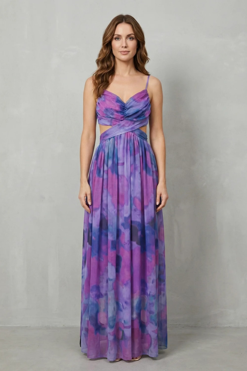 Katja Watercolor Print Maxi Dress_10