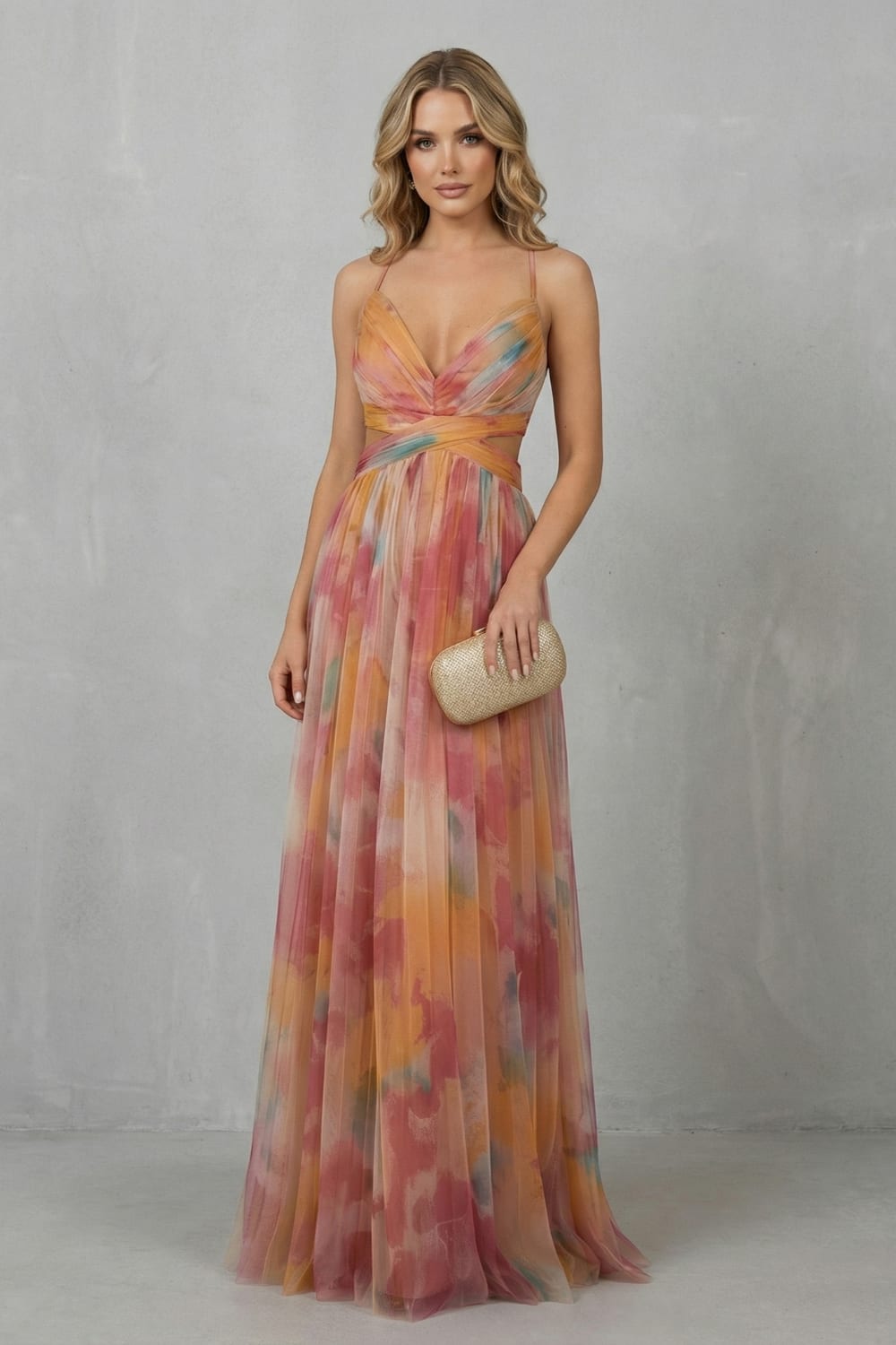 Katja Watercolor Print Maxi Dress_2
