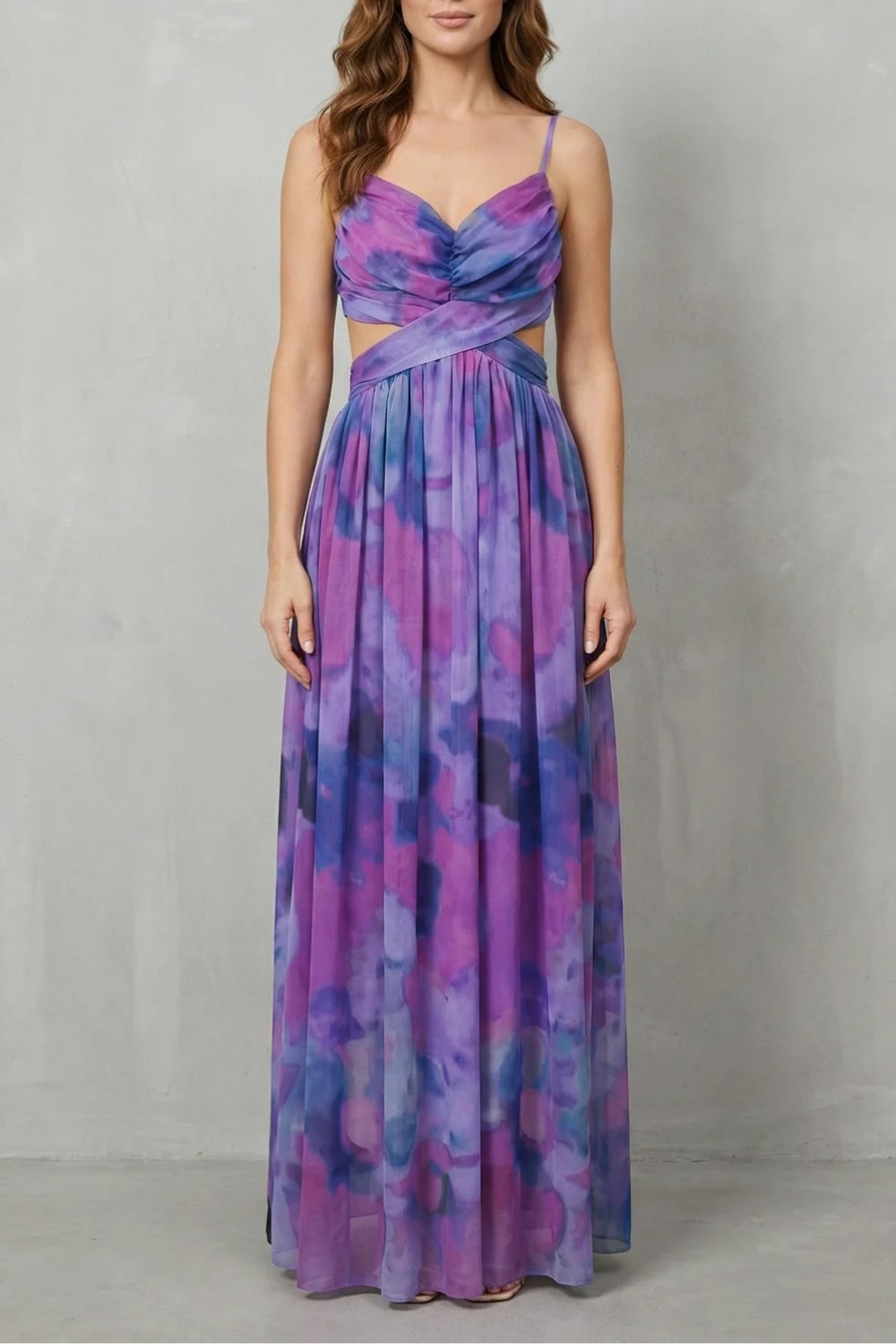 Katja Watercolor Print Maxi Dress_9