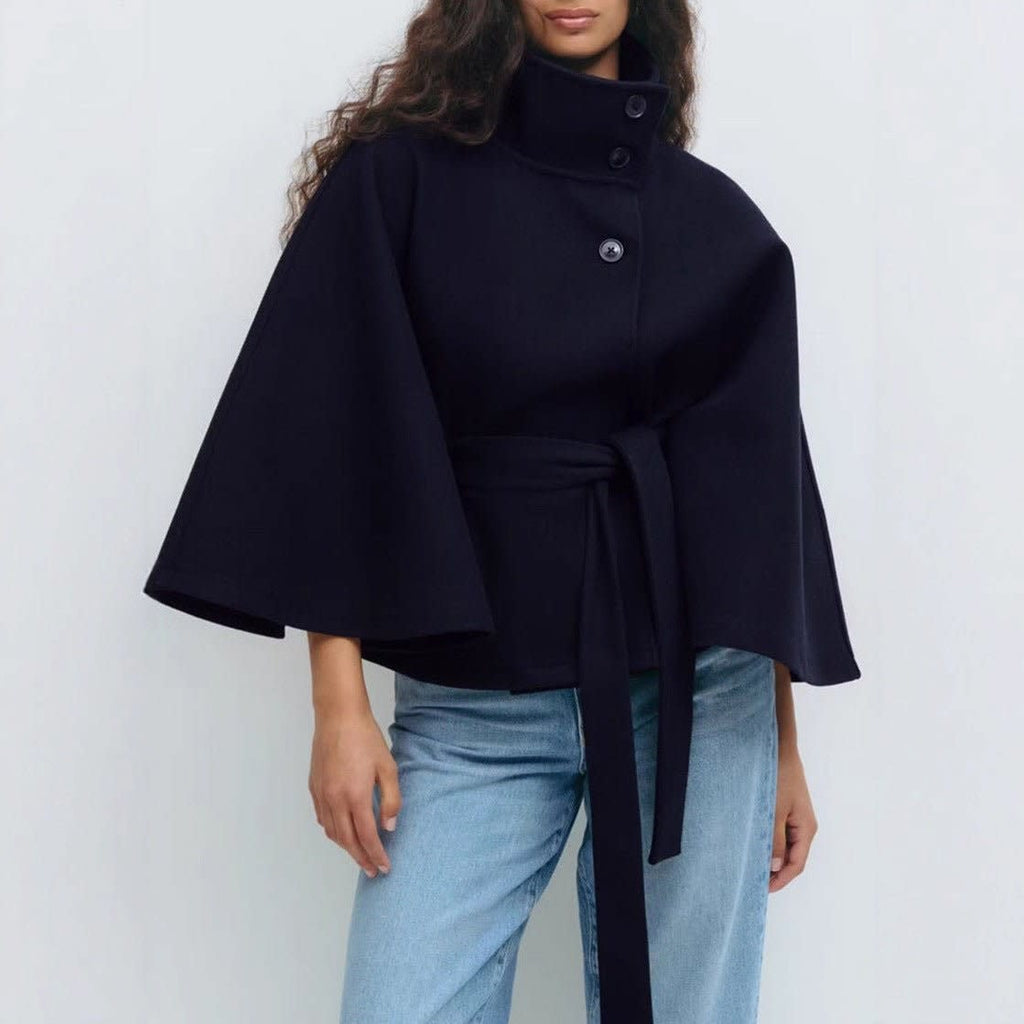 Elena Belted Wool Cape Coat_2
