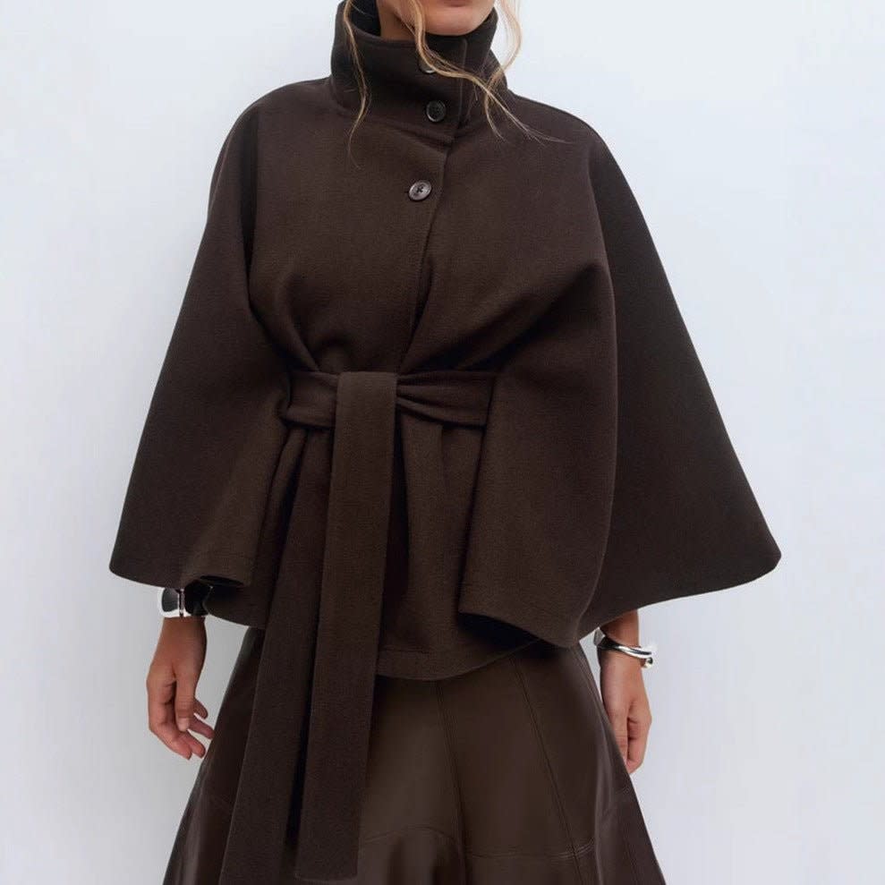 Elena Belted Wool Cape Coat_4
