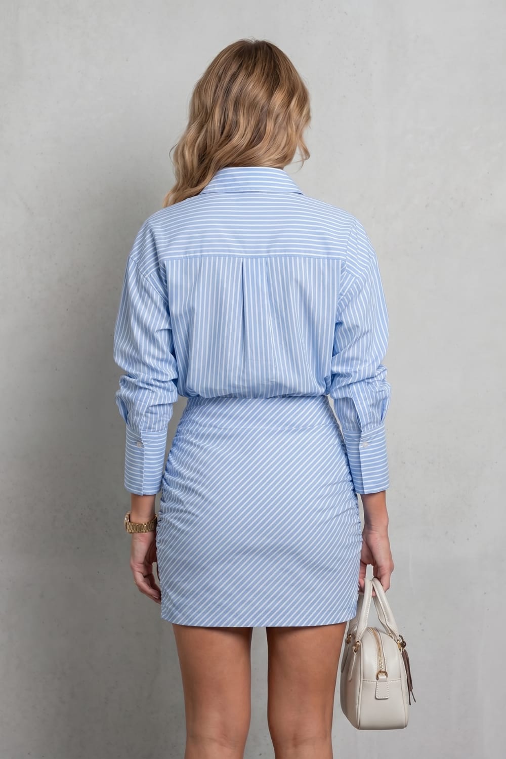 Marije Striped Shirt Mini Dress_4