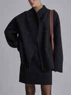 Roos Double Breasted Wool Blend Pea Coat_6