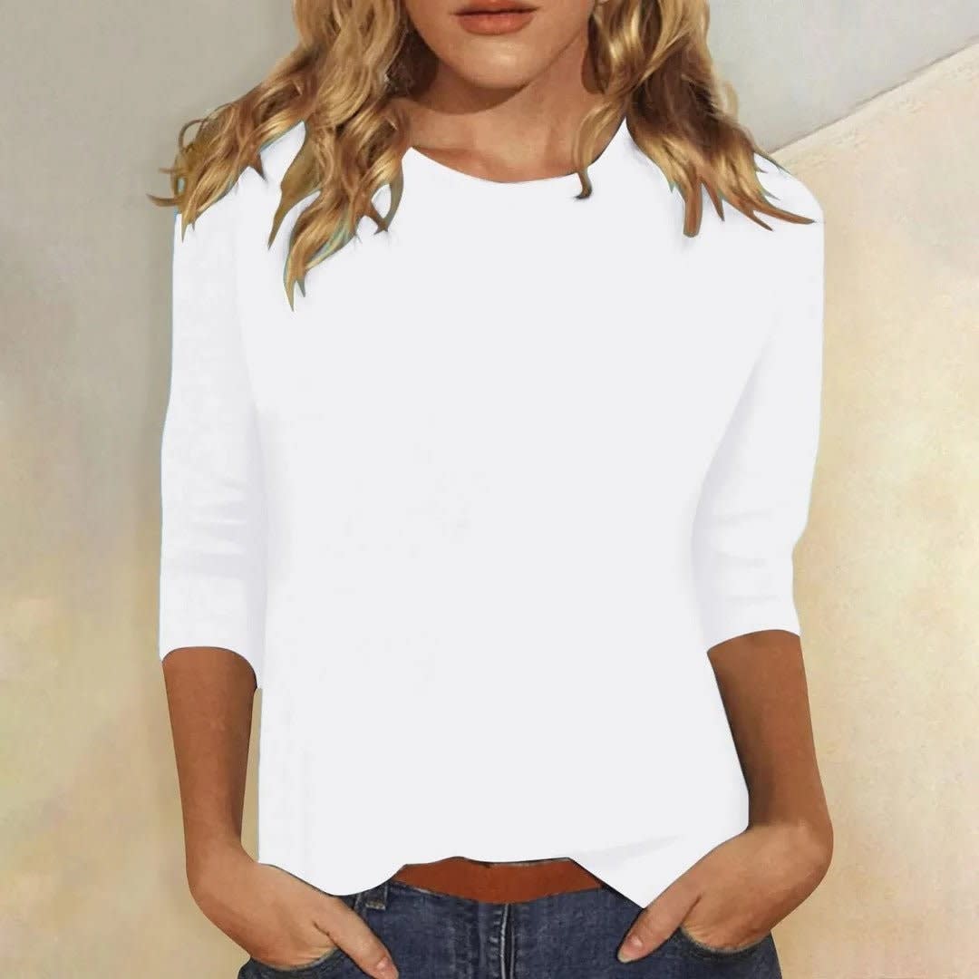 Elvira Crew Neck 3/4 Sleeve Top_2