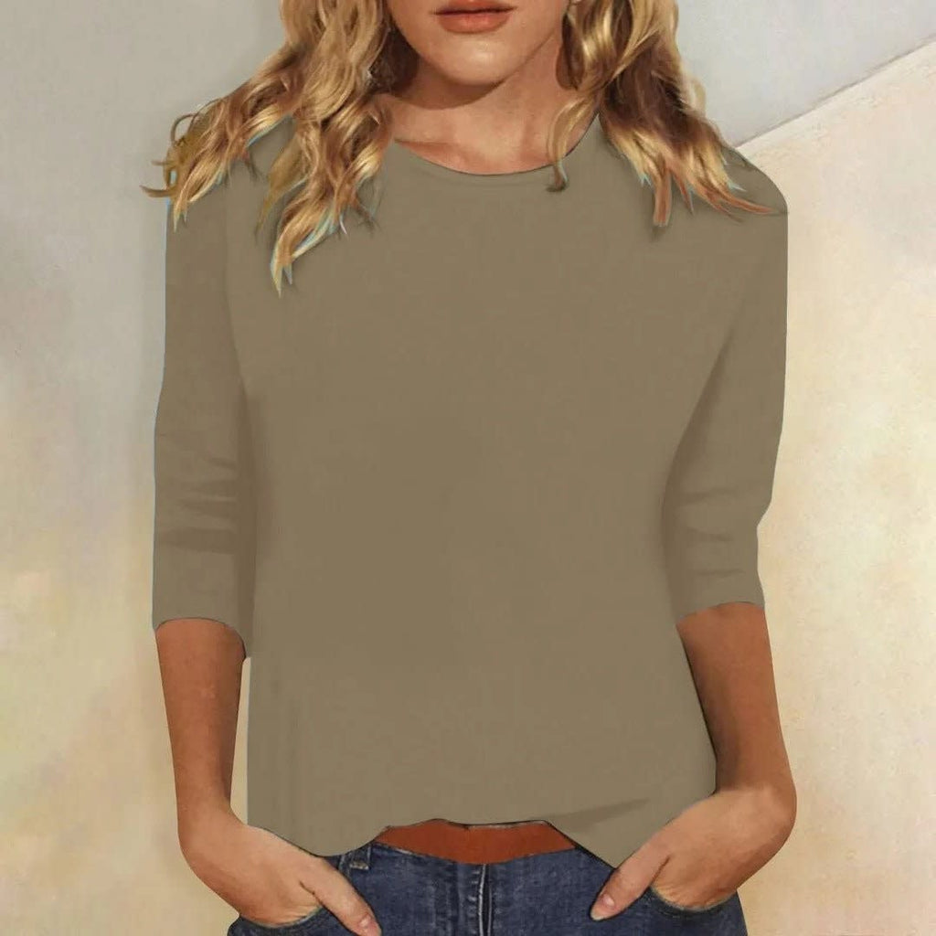 Elvira Crew Neck 3/4 Sleeve Top_7