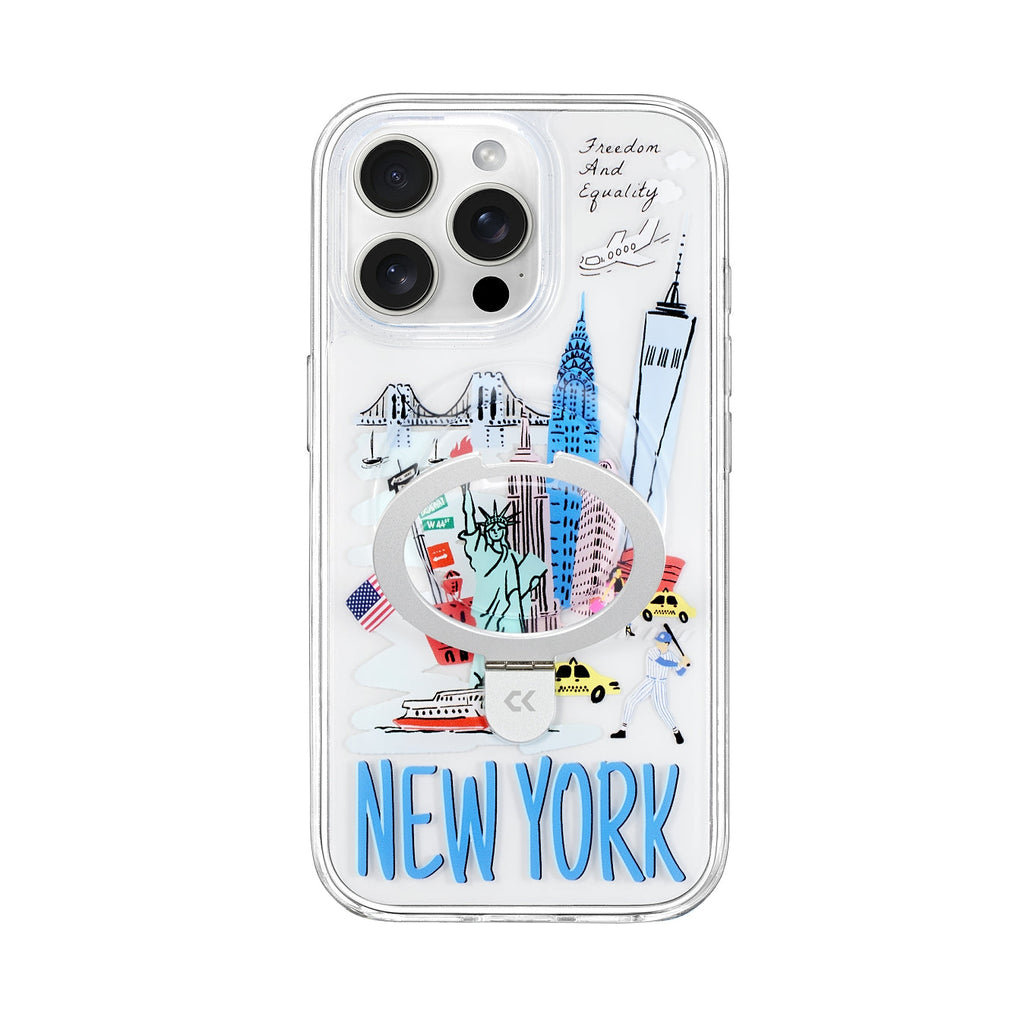 New York Design MagSafe iPhone Case with Ring Holder