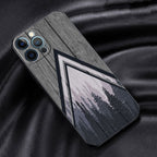 Foggy Forest Wood Texture iPhone Case