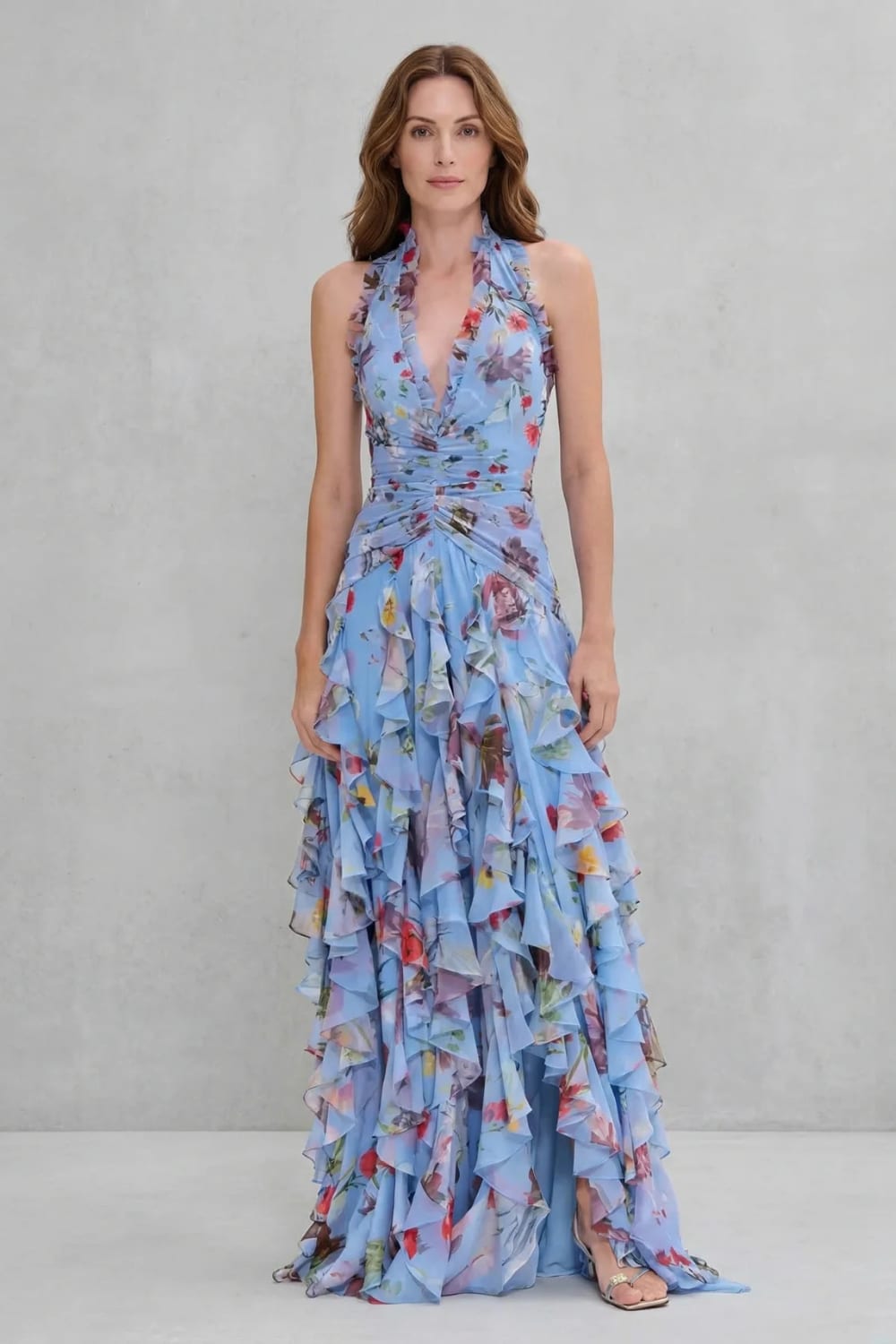 Elisabetta Ruffled Floral Maxi Dress_6