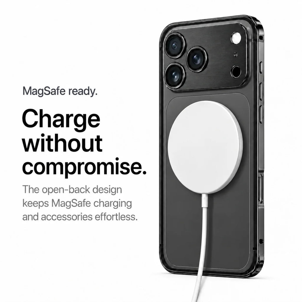 Open Back Phone Case with Corner Bumpers