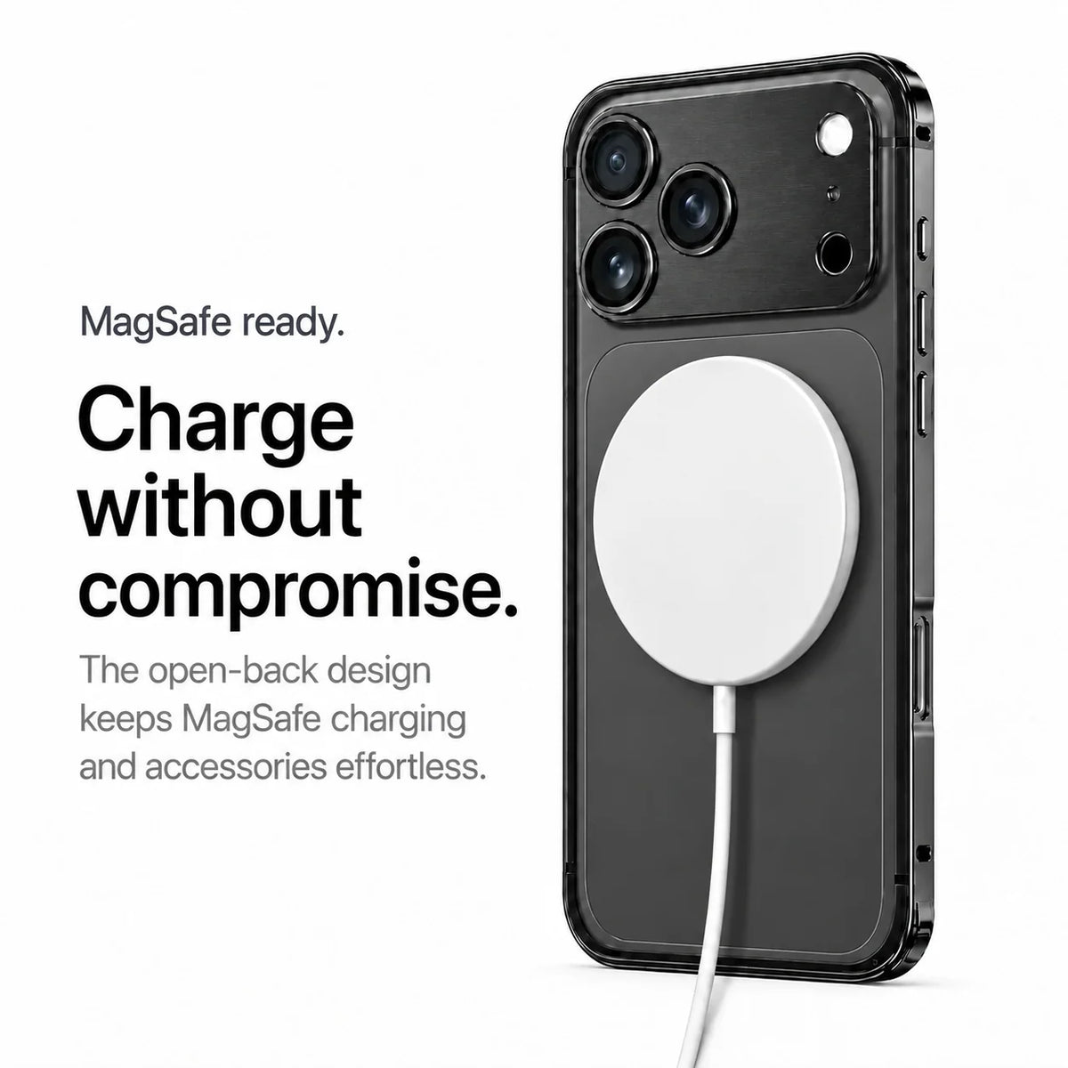 Open Back Phone Case with Corner Bumpers