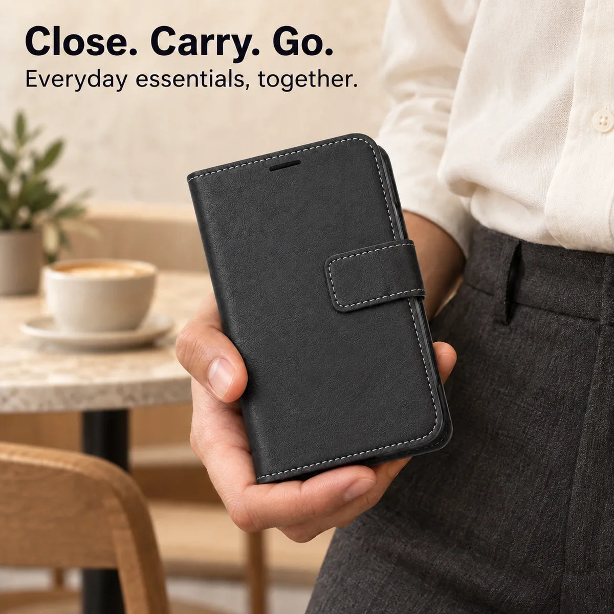 Leather MagSafe iPhone Duo Folio Case