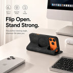 Leather MagSafe Flip Phone Case