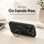 Leather Phone Case with Folding Ring Stand