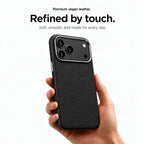 Leather iPhone Case with Metal Lens Frame