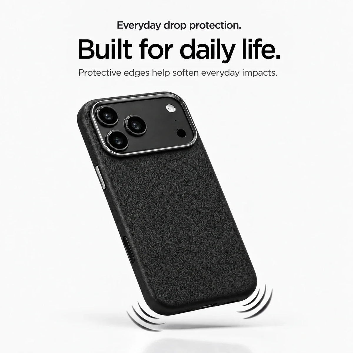 Leather iPhone Case with Metal Lens Frame