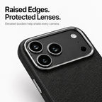 Leather iPhone Case with Metal Lens Frame