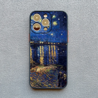 Famous Oil Painting iPhone Case Van Gogh Art Collection with Raised Camera Frame and Lens Guard