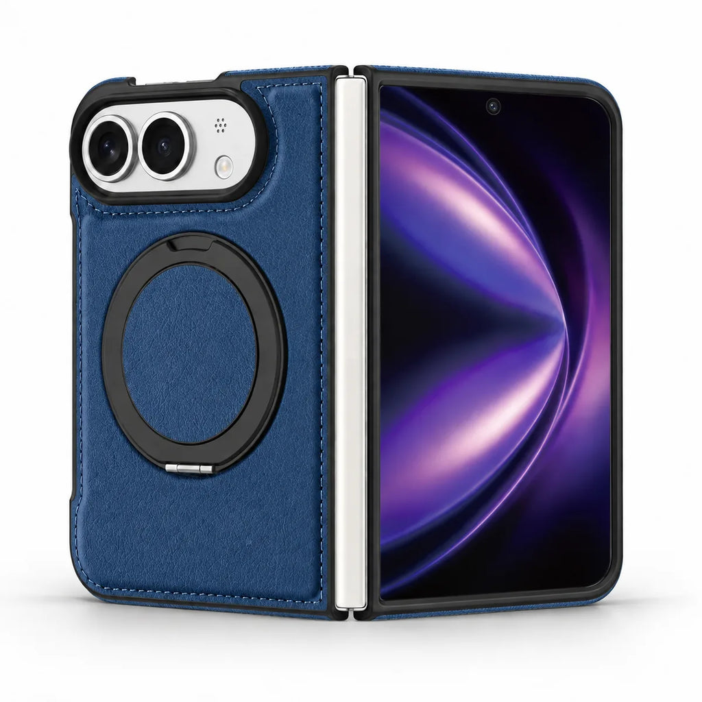 Leather iPhone Duo Case with Ring Kickstand