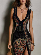 Imke Paisley Print High Slit Maxi Dress_2