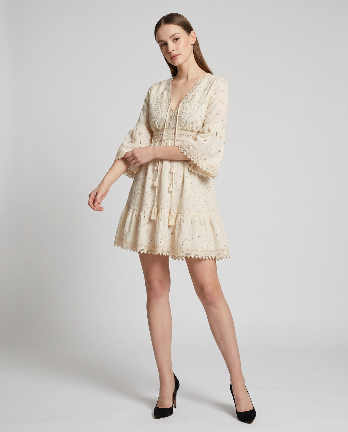 Tanja Lace Bell Sleeve Mini Dress_2