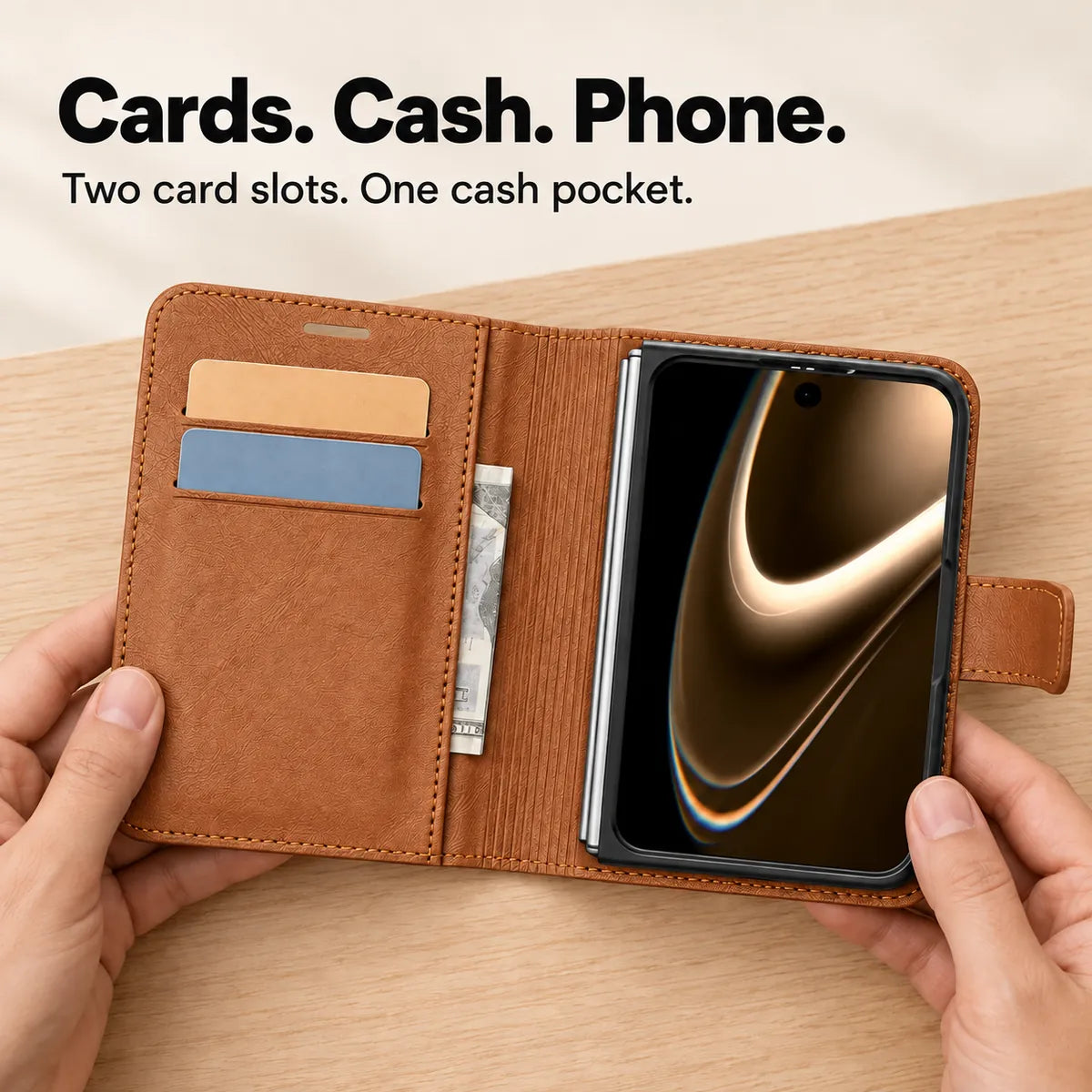 Leather MagSafe iPhone Duo Folio Case