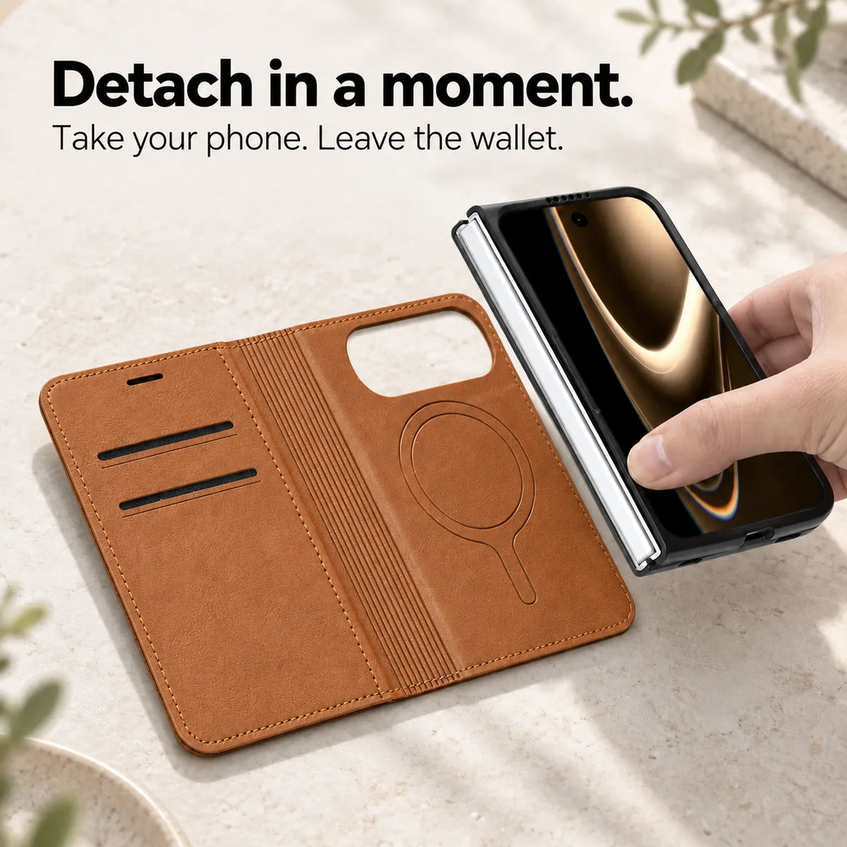 Leather MagSafe iPhone Duo Folio Case