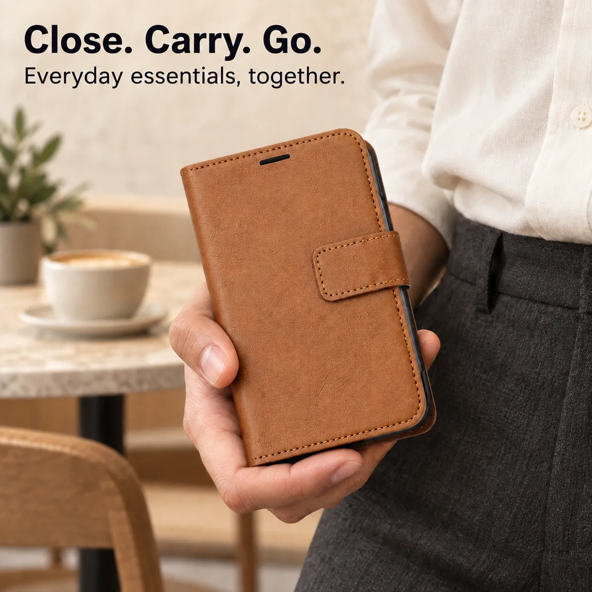 Leather MagSafe iPhone Duo Folio Case