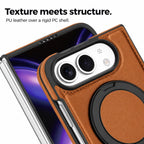 Leather iPhone Duo Case with Ring Kickstand
