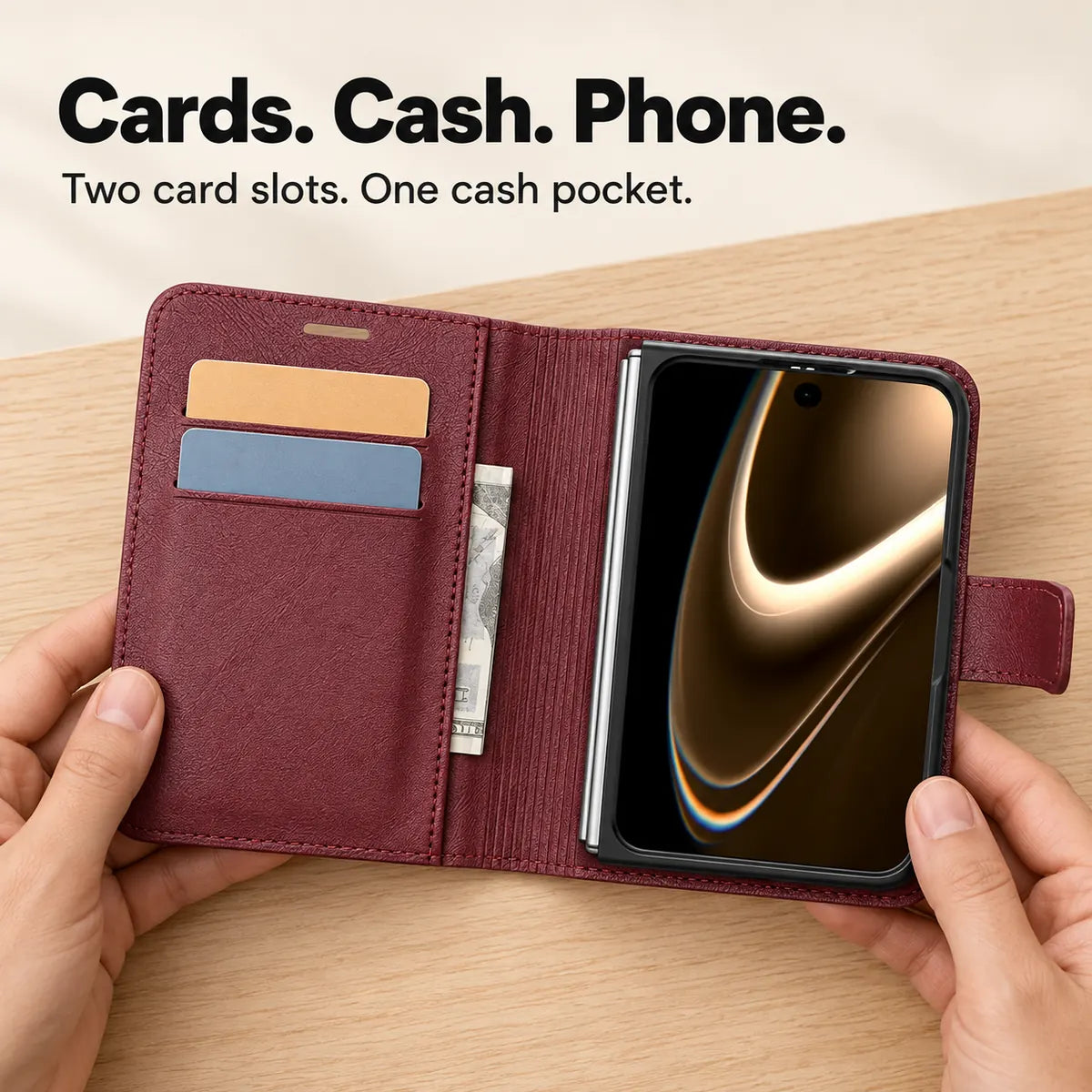 Leather MagSafe iPhone Duo Folio Case