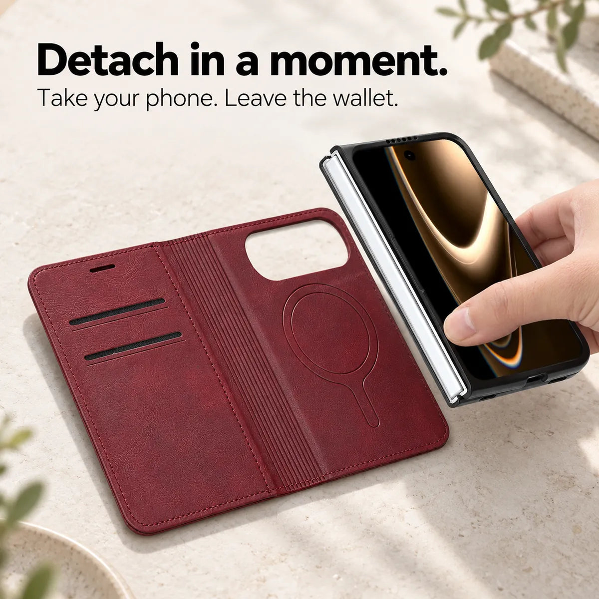 Leather MagSafe iPhone Duo Folio Case