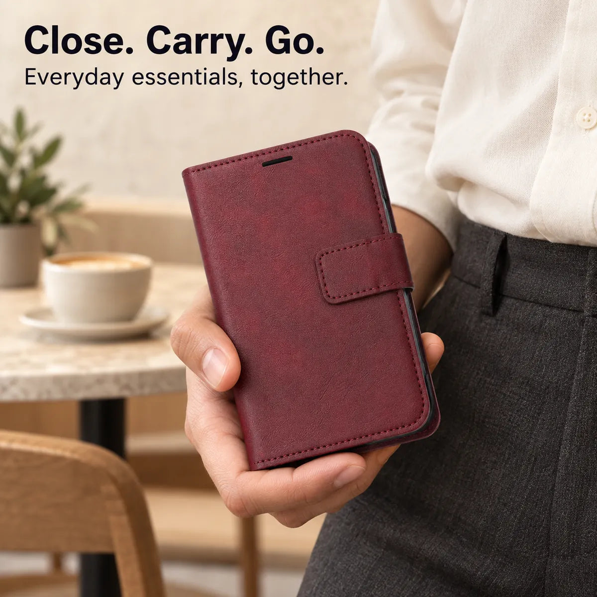 Leather MagSafe iPhone Duo Folio Case