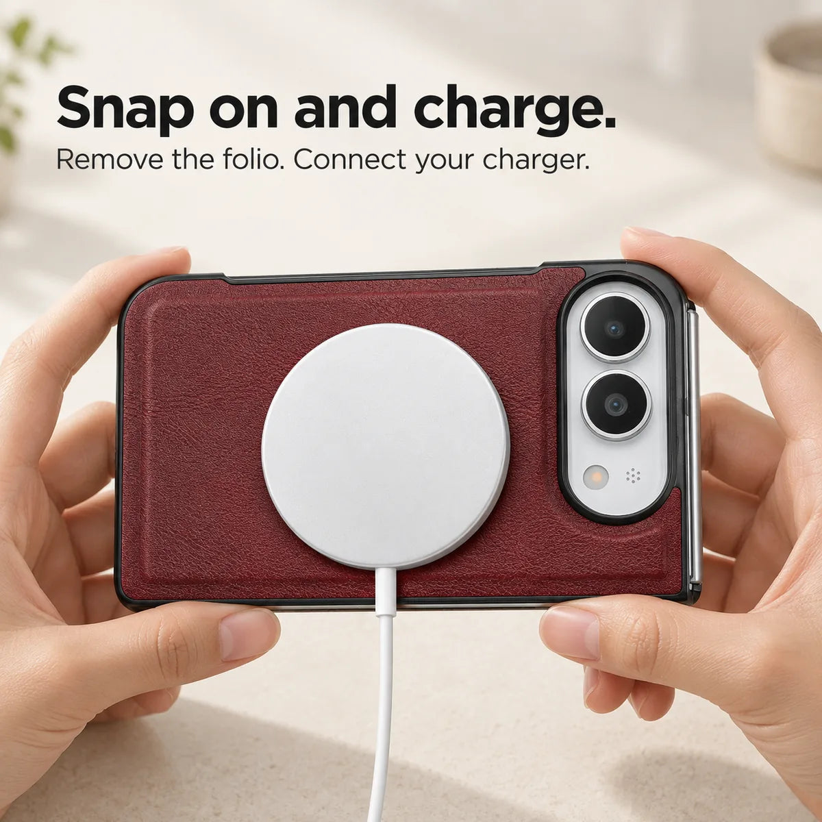 Leather MagSafe iPhone Duo Folio Case