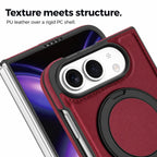 Leather iPhone Duo Case with Ring Kickstand