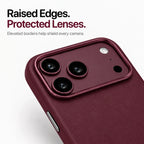 Leather iPhone Case with Metal Lens Frame