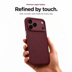 Leather iPhone Case with Metal Lens Frame