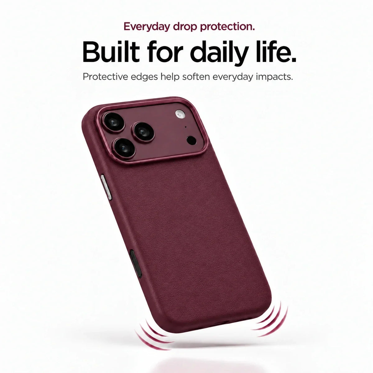 Leather iPhone Case with Metal Lens Frame