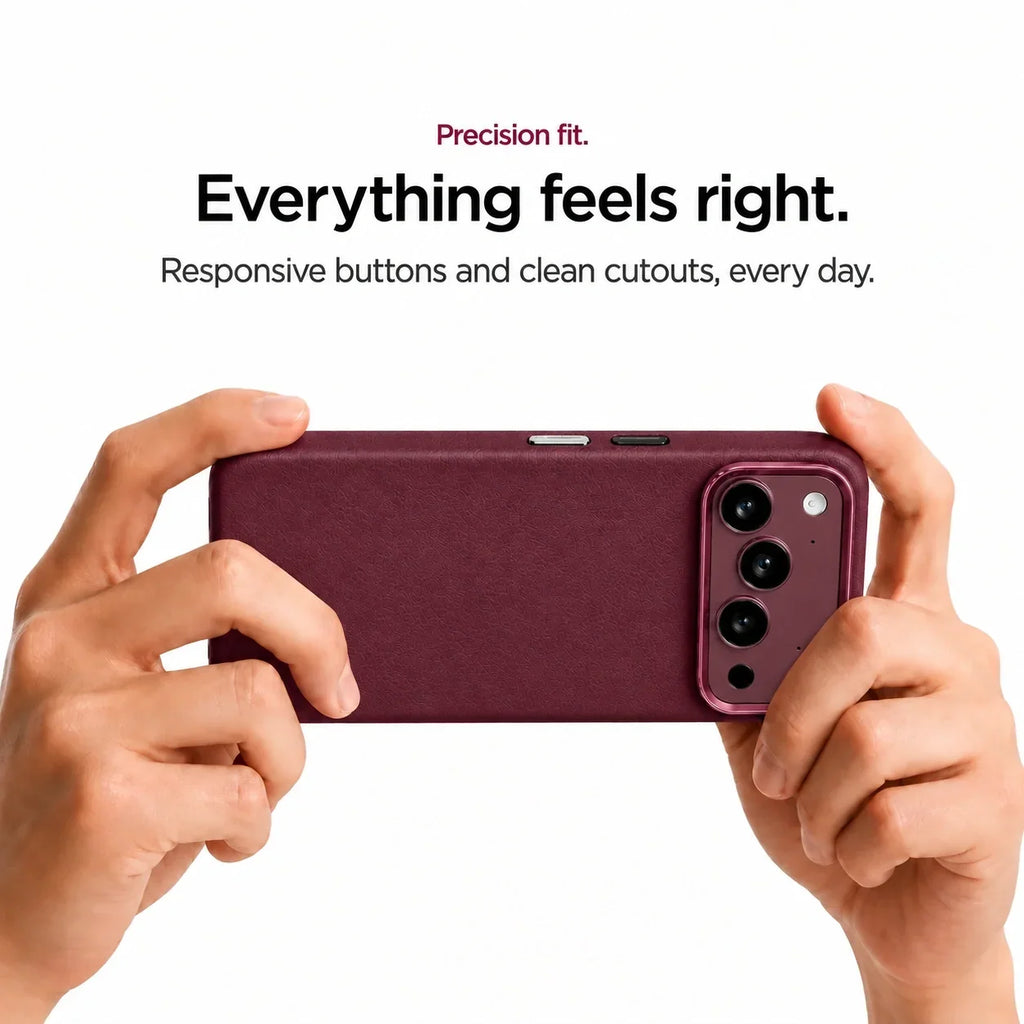 Leather iPhone Case with Metal Lens Frame