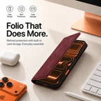 Leather MagSafe Flip Phone Case