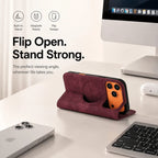 Leather MagSafe Flip Phone Case