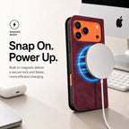 Leather MagSafe Flip Phone Case